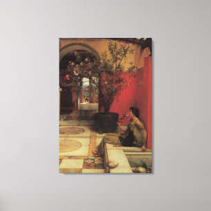 Impressão Em Tela Um Oleander de Alma Tadema, Flores Vintage