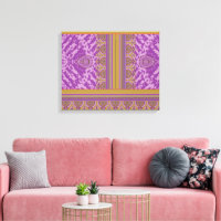 um padrão de pontos cruzados com um roxo e um amar