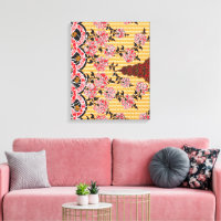 Um padrão oriental cativante adornado com o fl ver