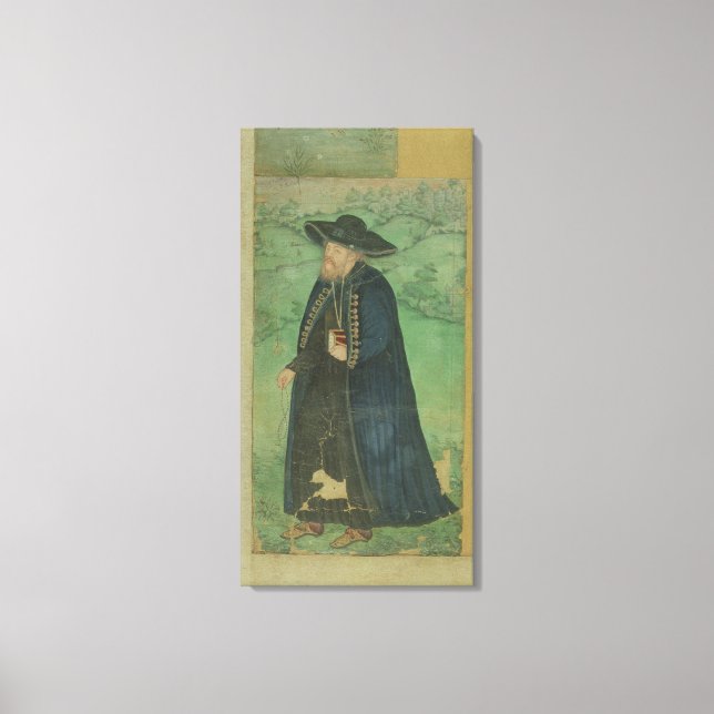 Impressão Em Tela Um padre jesuíta, inscrito em persa: 'Jahangir S (Frente)