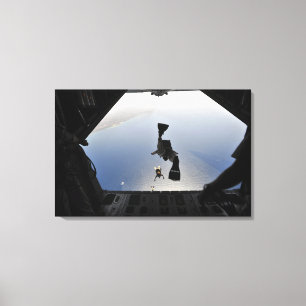 Impressão Em Tela Um pararescueman da força aérea de E.U. que salt