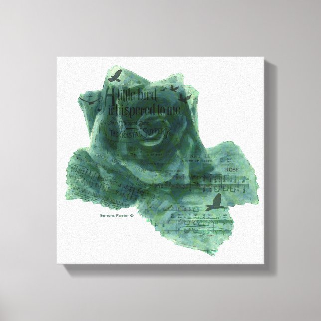 Impressão Em Tela Um Pássaro Me Disse Rosa (Frente)