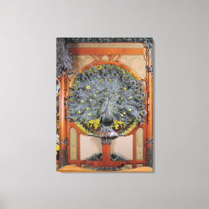 Impressão Em Tela Um pavão do painel central de uma pintura mural