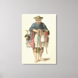 Impressão Em Tela Um Pedlar, chapeia 17 "do traje de China", en