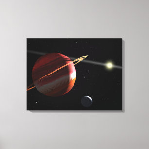 Impressão Em Tela Um planeta da Jupiter-massa que orbita a estrela
