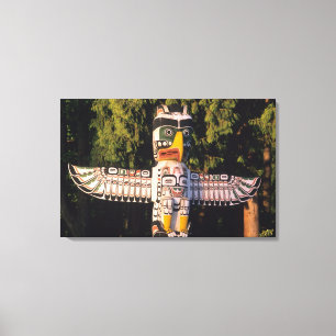 Impressão Em Tela Um polo totem Em Vancouver, Canadá.