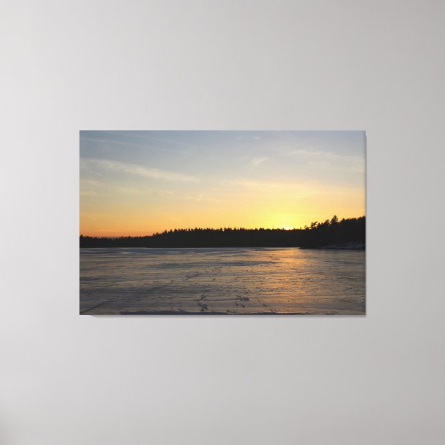 Impressão Em Tela Um por do sol congelado (Frente)