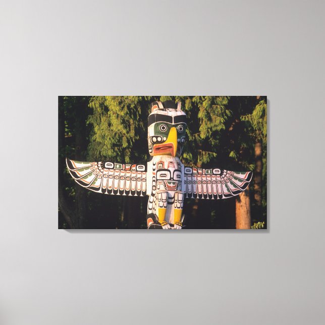 Impressão Em Tela Um poste totem Em Vancouver, Canadá. (Frente)