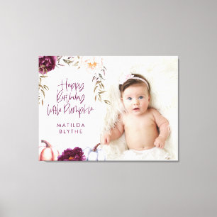 Impressão Em Tela Um pouco de abóbora cai púrpura foto de anivers