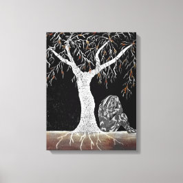 Impressão Em Tela Um ramo de vida para o modelo