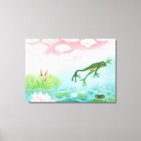 Um Sapo Passa Para A Ilustração Do Pond