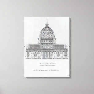 Impressão Em Tela Um secção transversal de St Peter, Roma