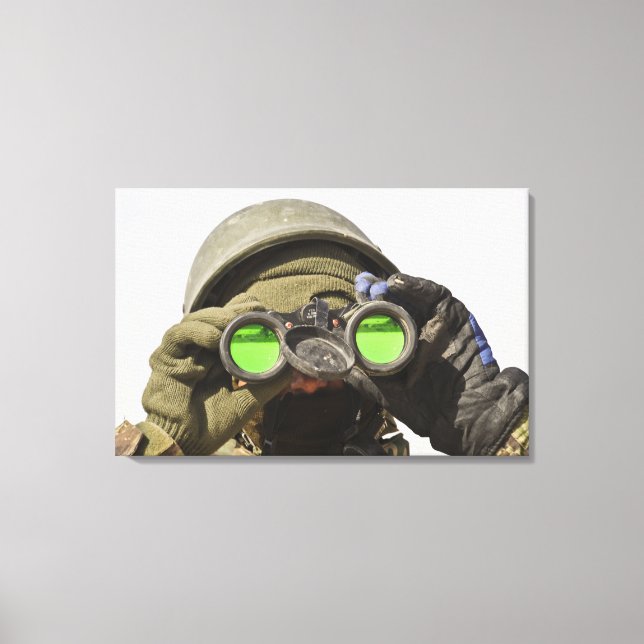 Impressão Em Tela Um soldado afegão varreu o horizonte (Frente)