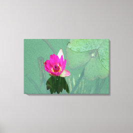 Impressão Em Tela Um solteiro de água rosa numa lagoa