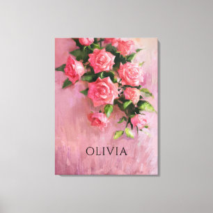 Impressão Em Tela Um Sonho Personalizado em Tons de Rosa