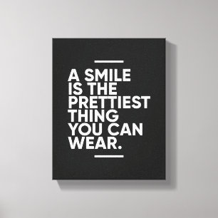 Impressão Em Tela Um Sorriso É A Coisa Mais Prettal Inspiração