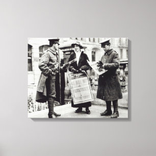 Impressão Em Tela Um Suffragette que vende jornais a dois