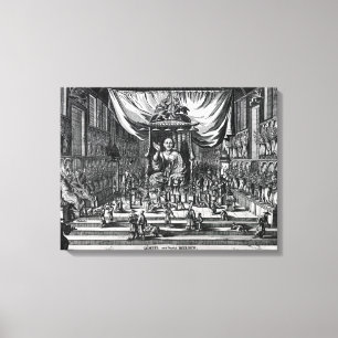 Impressão Em Tela Um templo budista, uma ilustração
