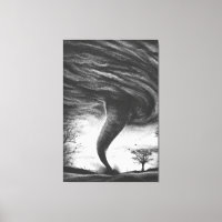 um tornado numa estrada em estilo realista