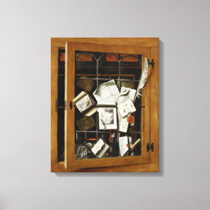 Impressão Em Tela Um trompe - l ' oeil de um armário vitrificado