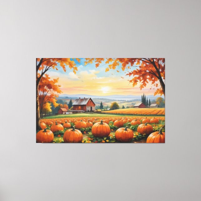 Impressão Em Tela uma abóbora numa fazenda (Frente)