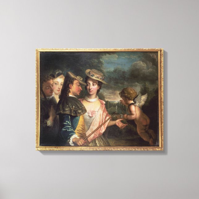 Impressão Em Tela Uma Alegoria de Cortesia (Frente)