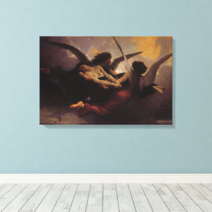 Impressão Em Tela Uma Alma Levada ao Céu por Bouguereau