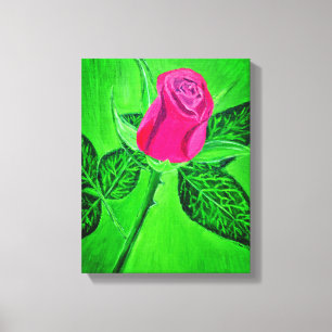 Impressão Em Tela Uma arte de tela Rosa