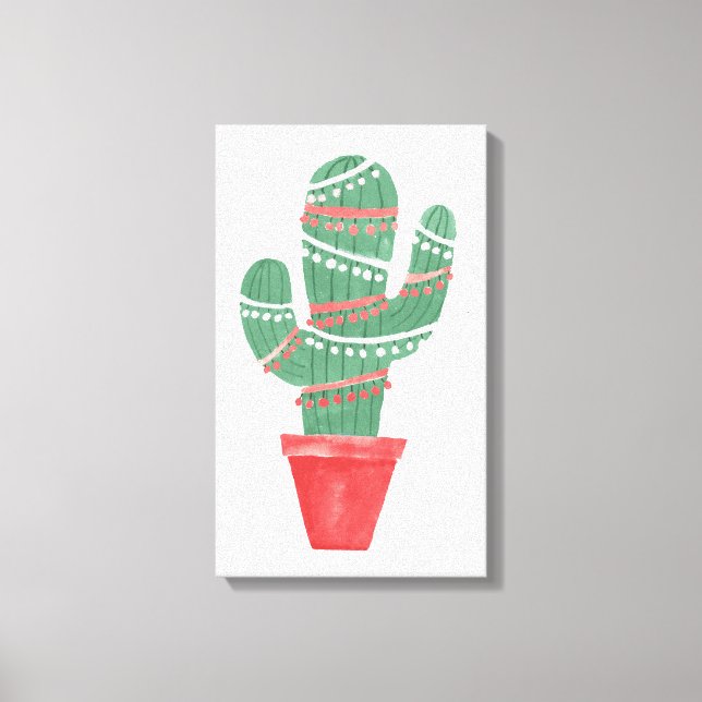 Impressão Em Tela Uma Árvore de Natal Muito Cactus (Frente)