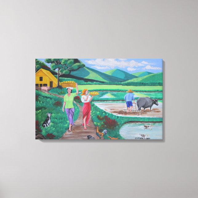 Impressão Em Tela Uma bela manhã na Fazenda (Frente)