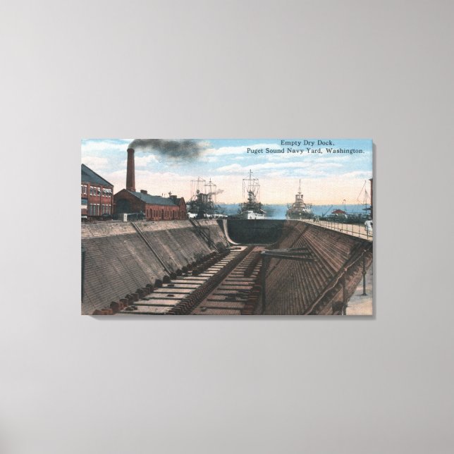 Impressão Em Tela Uma Boca Seca Vazia, Estaleiro Marinho (Frente)