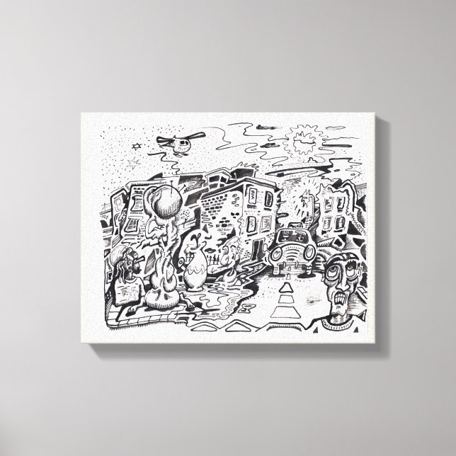 Impressão Em Tela Uma caminhada noturna para casa (Frente)