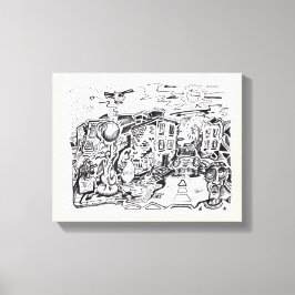 Impressão Em Tela Uma caminhada noturna para casa