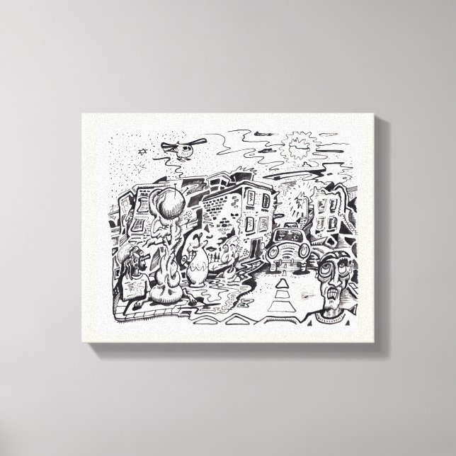 Impressão Em Tela Uma caminhada noturna para casa (Frente)