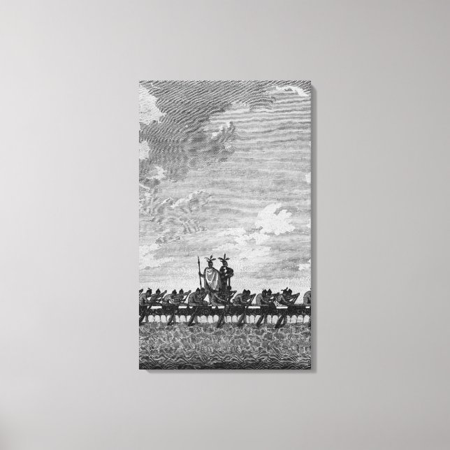 Impressão Em Tela Uma Canoa de Guerra da Nova Zelândia (Frente)
