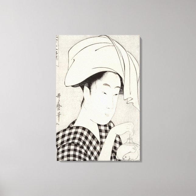 Impressão Em Tela Uma casa de chá em Ryogoku (Frente)