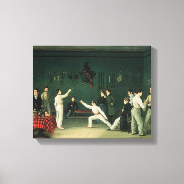 Impressão Em Tela Uma Cena de Esgrima, 1827 (Frente)