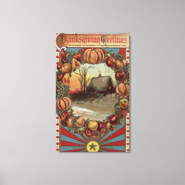 Impressão Em Tela Uma cena de país com limite de produção (Frente)