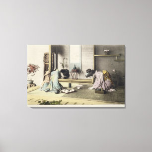 Impressão Em Tela Uma chamada da tarde, c.1880 (albume colorido mão