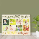 Impressão Em Tela Uma citação de risada dos netos - Foto personaliza<br><div class="desc">Canvas de fotos atrativa que os avós vão amar. A design apresenta 8 das suas fotos favoritas organizadas em formato de grade e enquadradas com uma adorável citação de netos, escritas em caligrafia suave com corações amorosos. As fotos são exibidas em quadrados, para que você possa carregar fotos de instagram...</div>