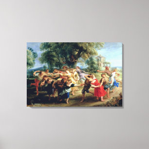 Impressão Em Tela Uma dança do camponês, 1636-40
