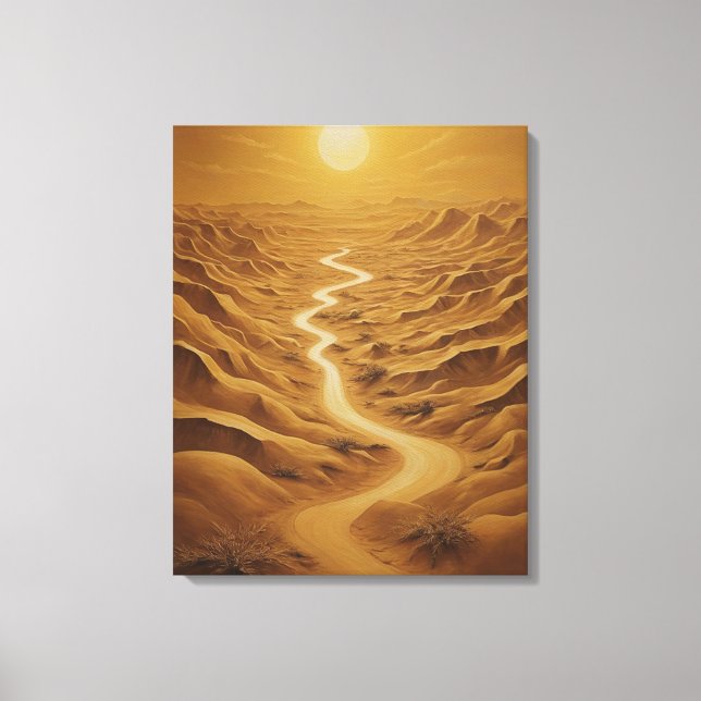 Impressão Em Tela uma estrada através do deserto (Frente)