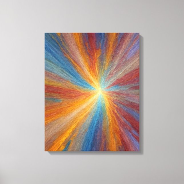 Impressão Em Tela uma explosão de luz colorida (Frente)