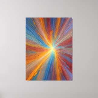 Impressão Em Tela uma explosão de luz colorida