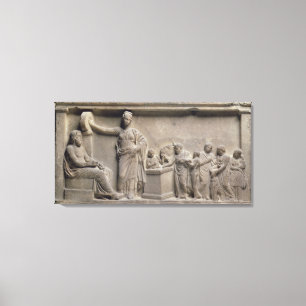 Impressão Em Tela Uma família que sacrifica um touro a Asclepius