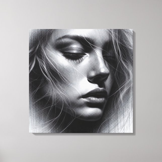 Impressão Em Tela Uma interação artística da luz e do escuro (Frente)