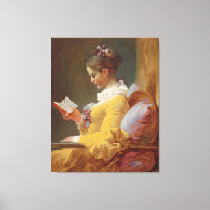 Impressão Em Tela Uma leitura da rapariga, o leitor por J. Fragonard