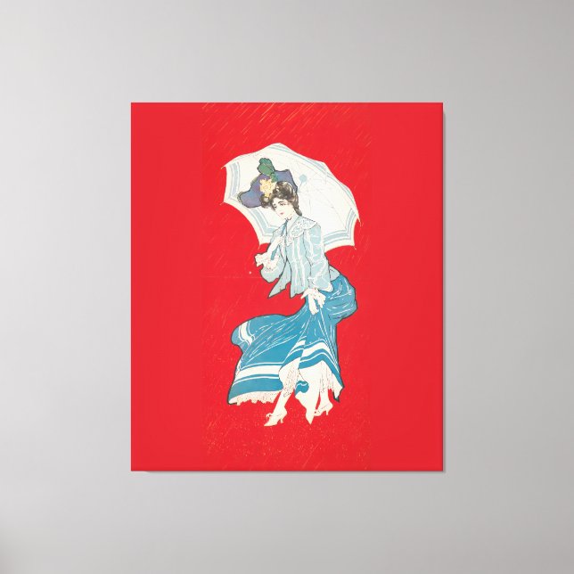 Impressão Em Tela Uma margarida chuvosa (1905) Cinza Litho. Co (Frente)