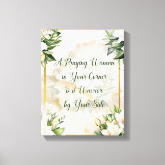 Impressão Em Tela Uma Mulher Oradora (creme)