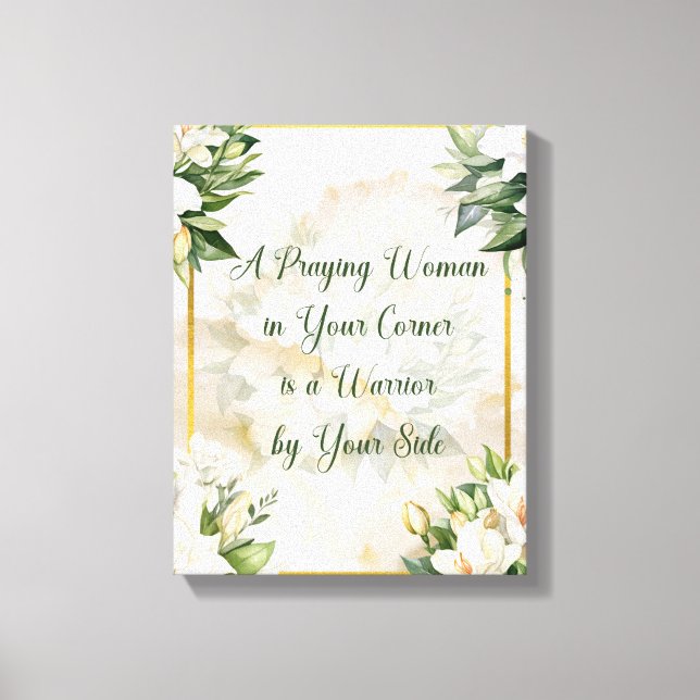 Impressão Em Tela Uma Mulher Oradora (creme) (Frente)